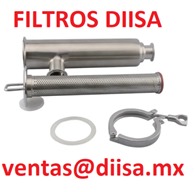 FILTROS LARGOS TRICLOVER FM2 DE 90 CM SANITARIOS SS STAINLESS STEEL EN CIUDAD DE MÉXICO filtros sanitarios triclamp11